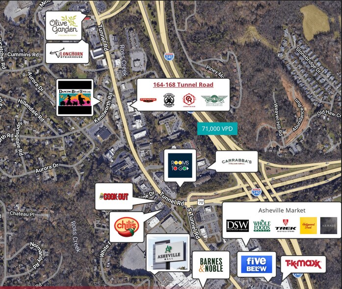 More Photos Of 164-168 Tunnel Rd, Asheville Storefront For Lease