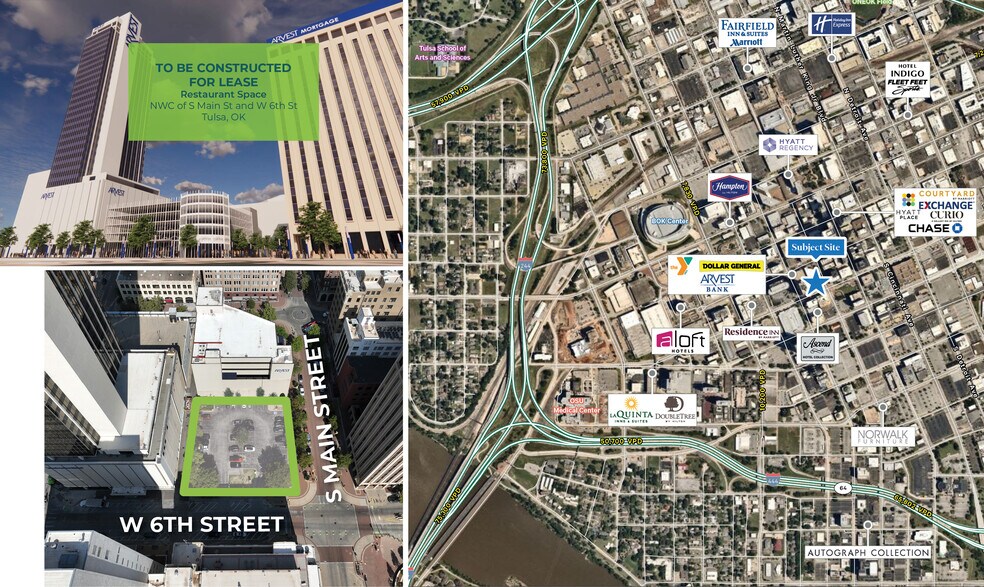 More Photos Of S Main St & W 6th St, Tulsa Restaurant For Lease