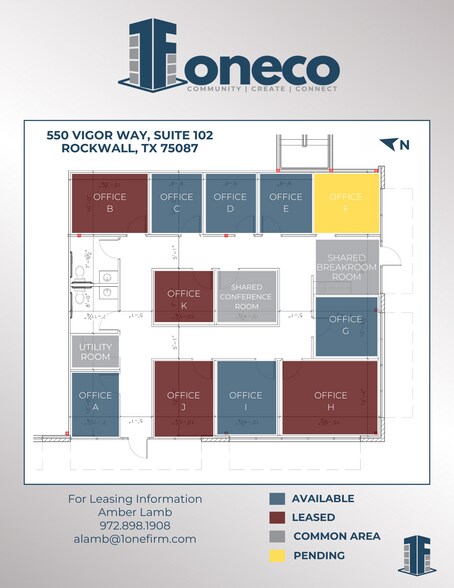 More Photos Of 550 Vigor Way, Suite 102 way, Rockwall Coworking Space