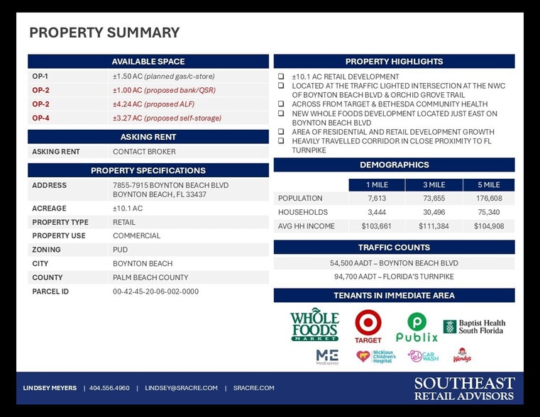 More Photos Of 7885 West Boynton Beach Blvd., Boynton Beach Land For Lease