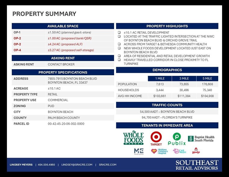 More Photos Of 7885 West Boynton Beach Blvd., Boynton Beach Land For Lease