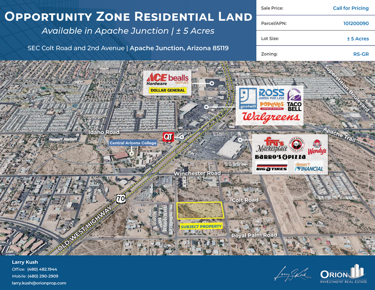 Primary Photo Of Colt Rd & 2nd Ave, Apache Junction Land For Sale