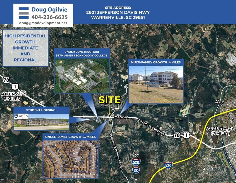 More Photos Of 2601 Jefferson Davis Hwy, Warrenville Land For Sale