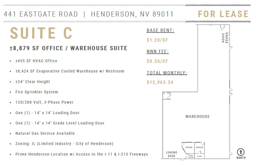 More Photos Of 441 Eastgate Rd, Henderson Warehouse For Lease