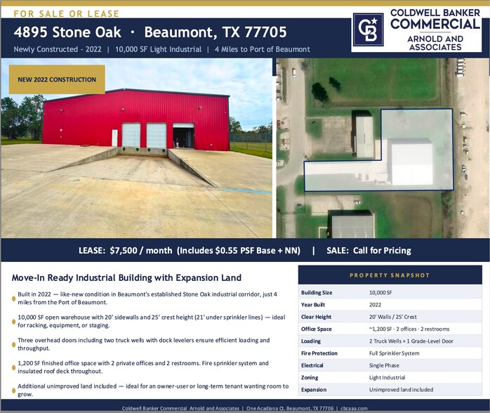 Primary Photo Of 4895 Stone Oak Dr, Beaumont Industrial For Lease
