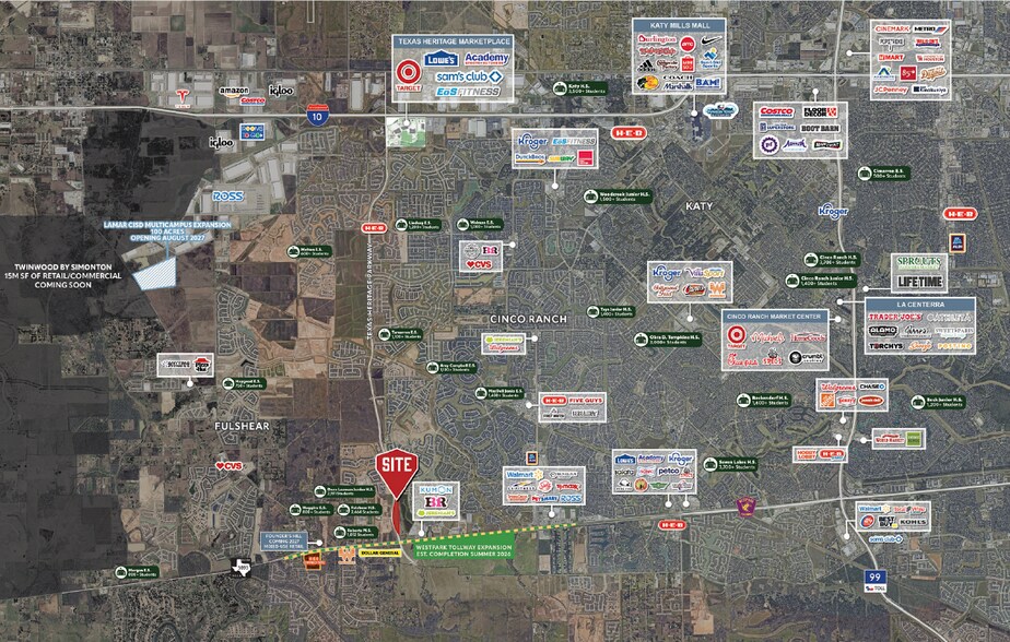More Photos Of NEQ & NWC Texas Herritage Pkwy & Westpark Tollway, Fulshear Land For Lease