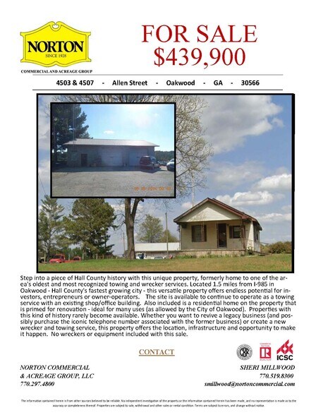 Primary Photo Of 4503 Allen St, Oakwood Storefront Retail Office For Sale