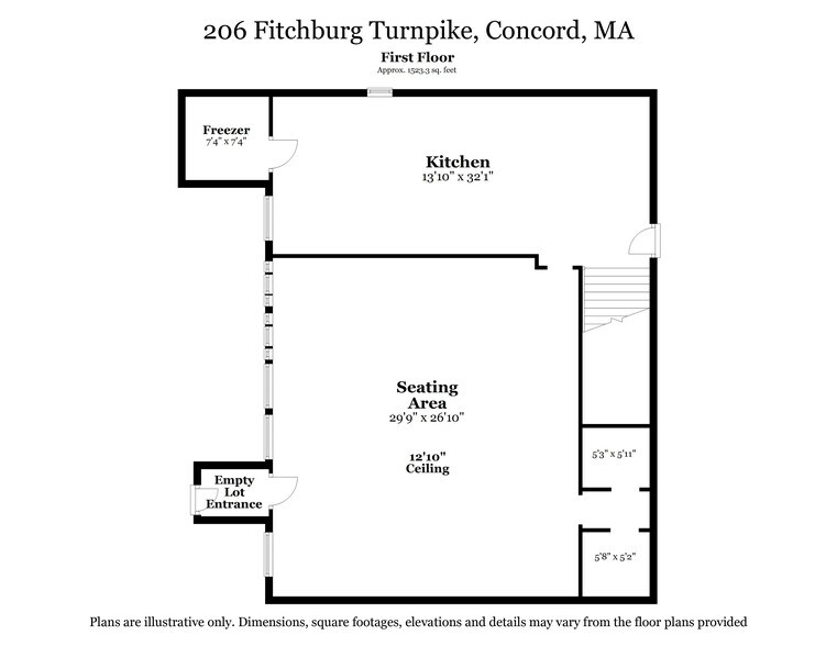 More Photos Of 208 Fitchburg Tpke, Concord Restaurant For Lease