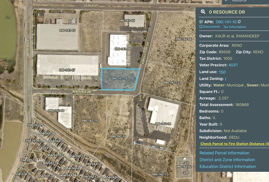 More Photos Of Production Drive, Reno Land For Sale