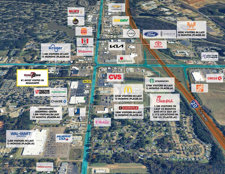 More Photos Of 5270 US-80, Pearl Fast Food For Sale