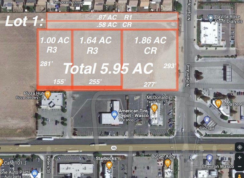 Primary Photo Of 300 N Palm Ave, Wasco Land For Sale