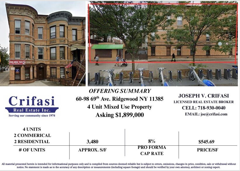 More Photos Of 6098 69th Ave, Ridgewood Storefront Retail Residential For Sale