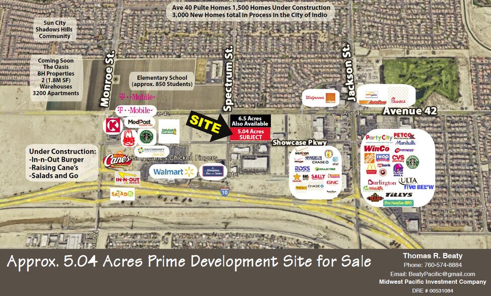 More Photos Of NEC Of Showcase Parkway & Spectrum St, Indio Land For Sale