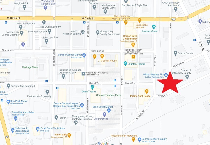 More Photos Of 98 Avenue A, Conroe General Retail For Lease