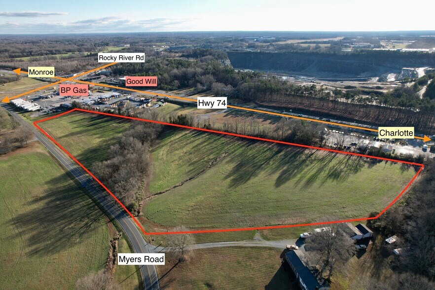 More Photos Of Myers & Rocky River Rd, Monroe Land For Sale