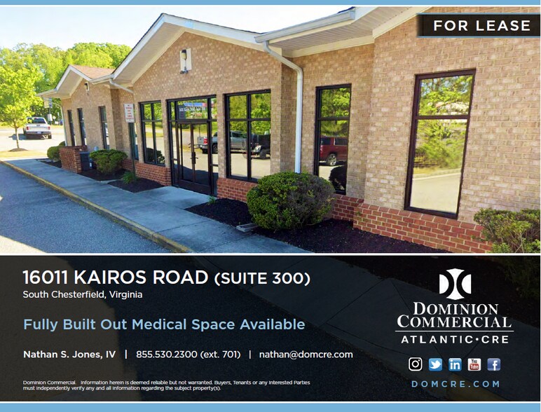 Primary Photo Of 16011 Kairos Rd, Colonial Heights Medical For Lease