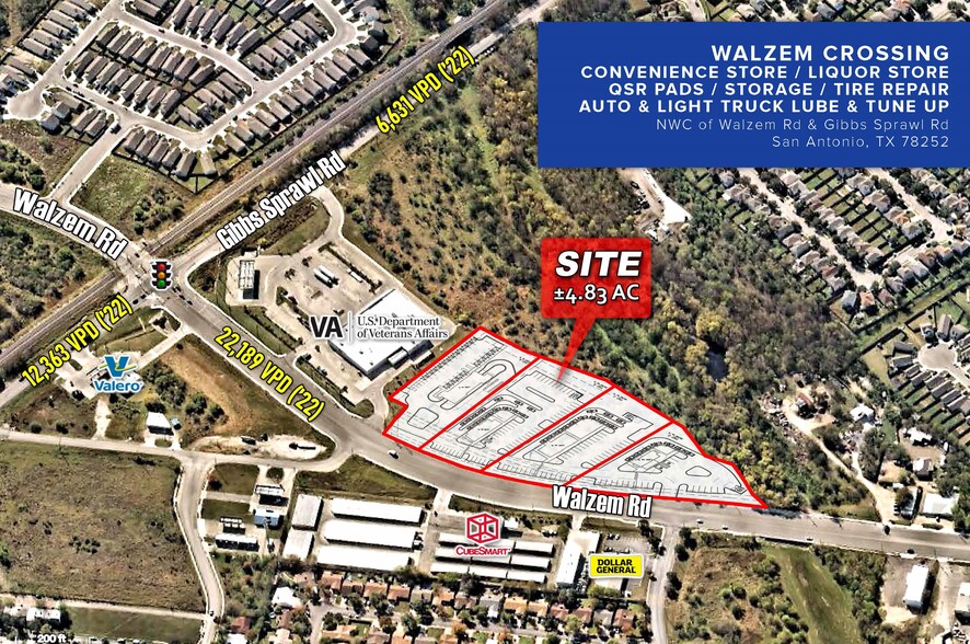 Primary Photo Of Gibbs Sprawl & Walzem Rd, San Antonio Land For Sale