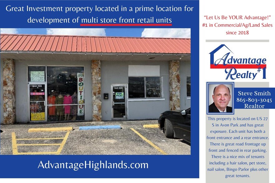 Primary Photo Of 104-118 Us Highway 27 S, Avon Park Storefront Retail Office For Sale