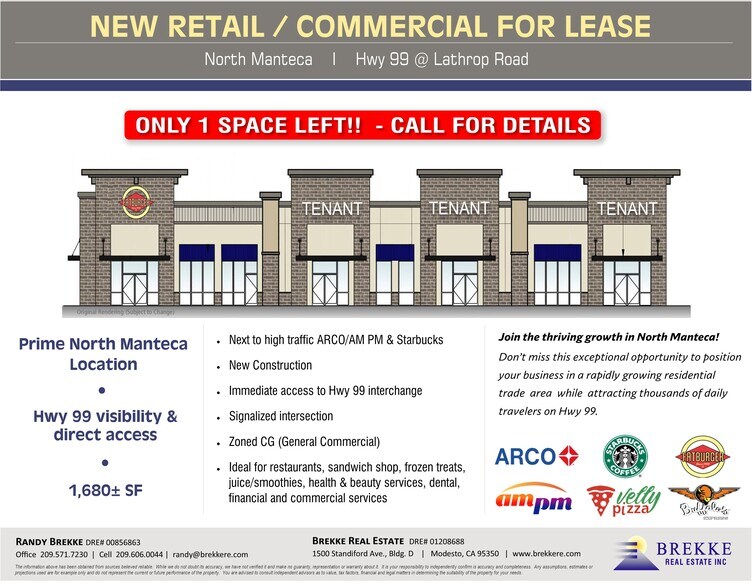 Primary Photo Of Hwy 99 & Lathrop Rd, Manteca General Retail For Lease