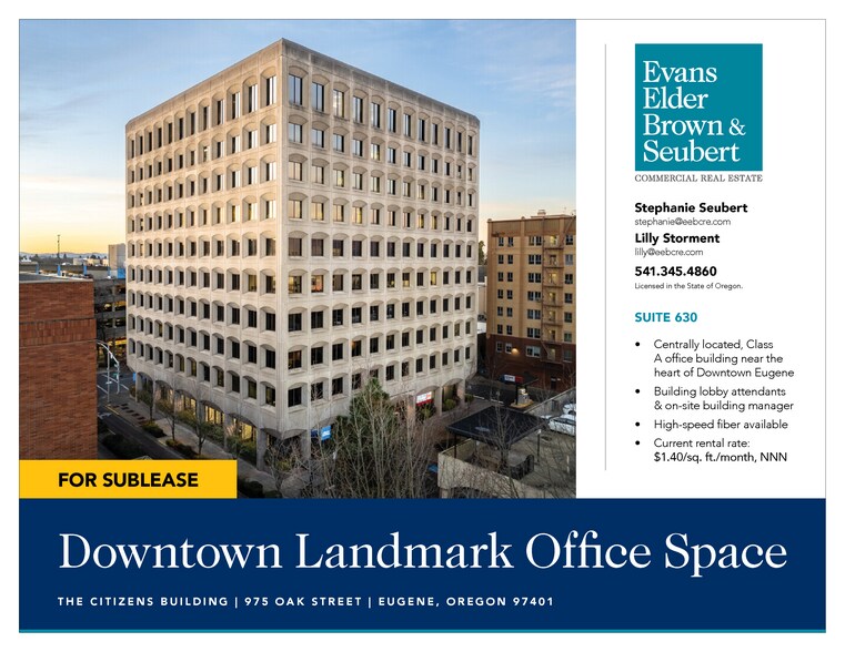 More Photos Of 975 Oak St, Eugene Office For Lease