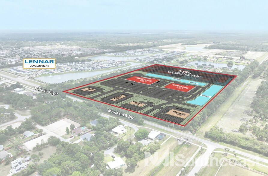 Primary Photo Of 1843 Malabar Rd, Palm Bay Land For Sale