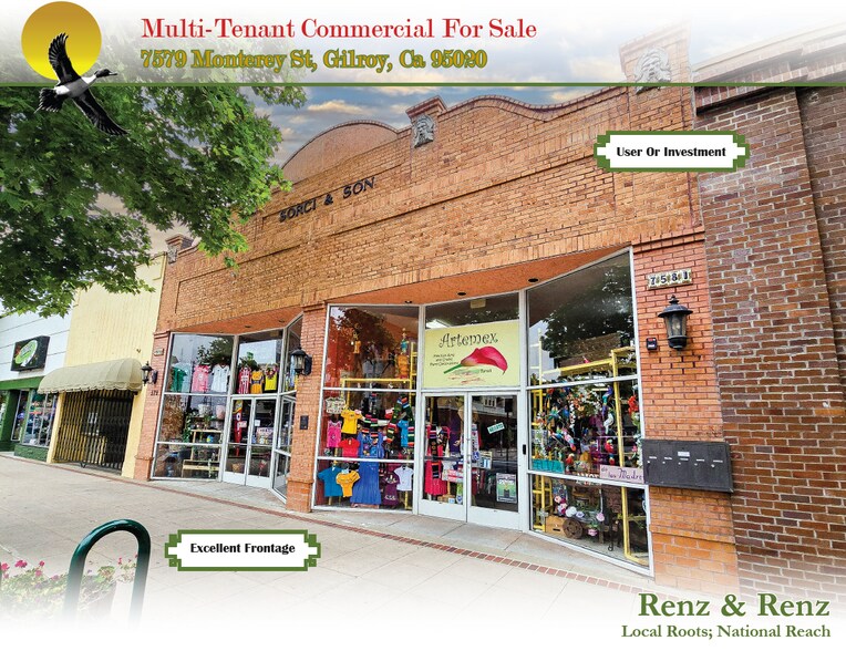 Primary Photo Of 7579-7581 Monterey St, Gilroy Storefront Retail Office For Sale