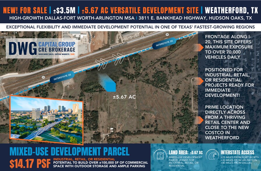 Primary Photo Of 3811 E Bankhead Hwy, Hudson Oaks Land For Sale