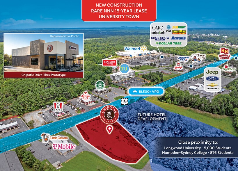 Primary Photo Of 2004 S Main St, Farmville Fast Food For Sale