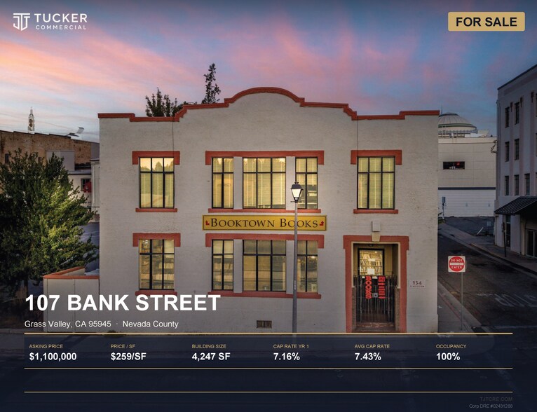 Primary Photo Of 107 Bank St, Grass Valley Storefront For Sale