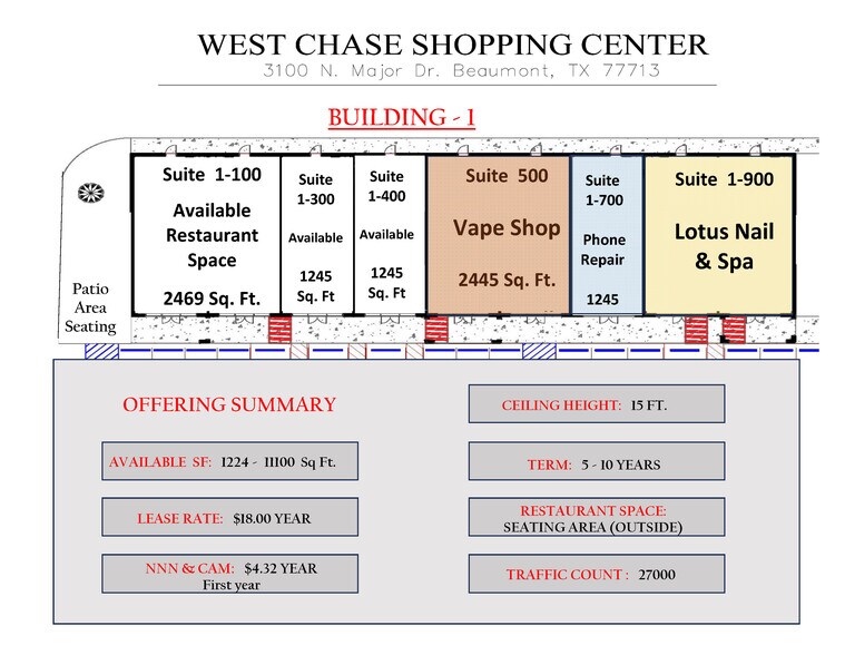 More Photos Of 3100 N. Major Drive, Beaumont Restaurant For Lease