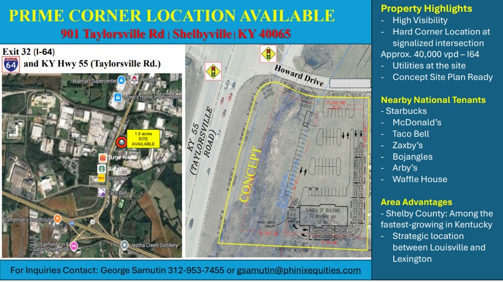 Primary Photo Of 901 Taylorsville Rd, Shelbyville Land For Sale