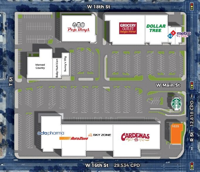 More Photos Of 1635 R St, Merced Freestanding For Lease