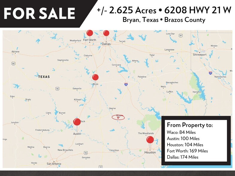 More Photos Of 3208 W State Highway 21, Bryan Land For Sale