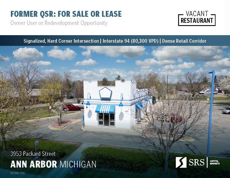 Primary Photo Of 3953 Packard Rd, Ann Arbor Fast Food For Sale
