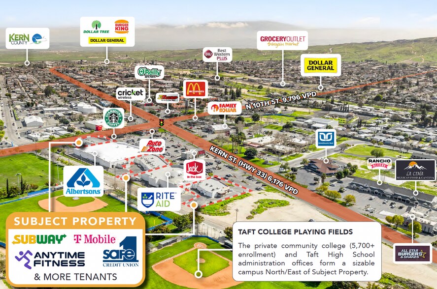 More Photos Of 1048-1072 Kern St, Taft Storefront Retail Office For Sale