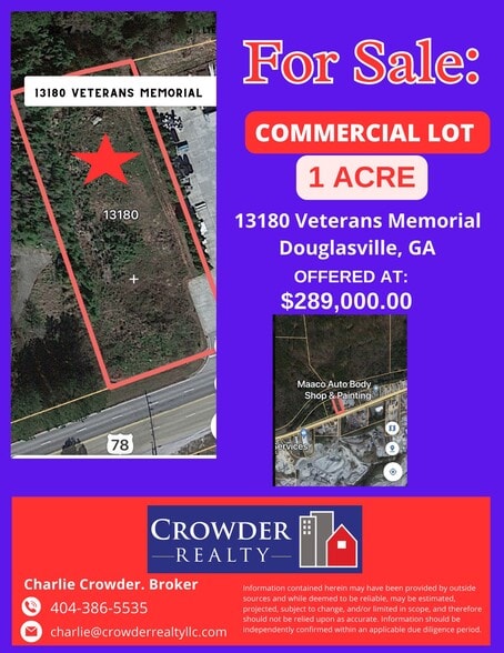 More Photos Of 13180 Veterans Memorial Hwy, Douglasville Land For Sale