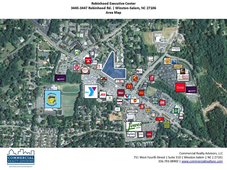 More Photos Of 3443-3447 Robinhood Rd, Winston-Salem Land For Lease
