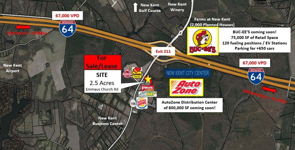 Primary Photo Of Emmaus Church Rd @ Interstate 64, New Kent Land For Lease