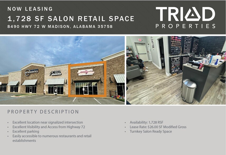 8490 Hwy 72 W, Madison, AL 35758 Retail For Lease