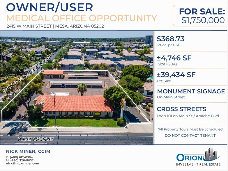 Primary Photo Of 2415 W Main St, Mesa Medical For Sale