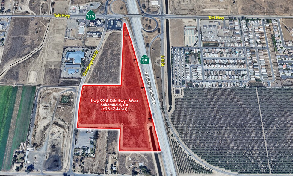 Primary Photo Of 99 Freeway & Taft Highway, Bakersfield Land For Sale