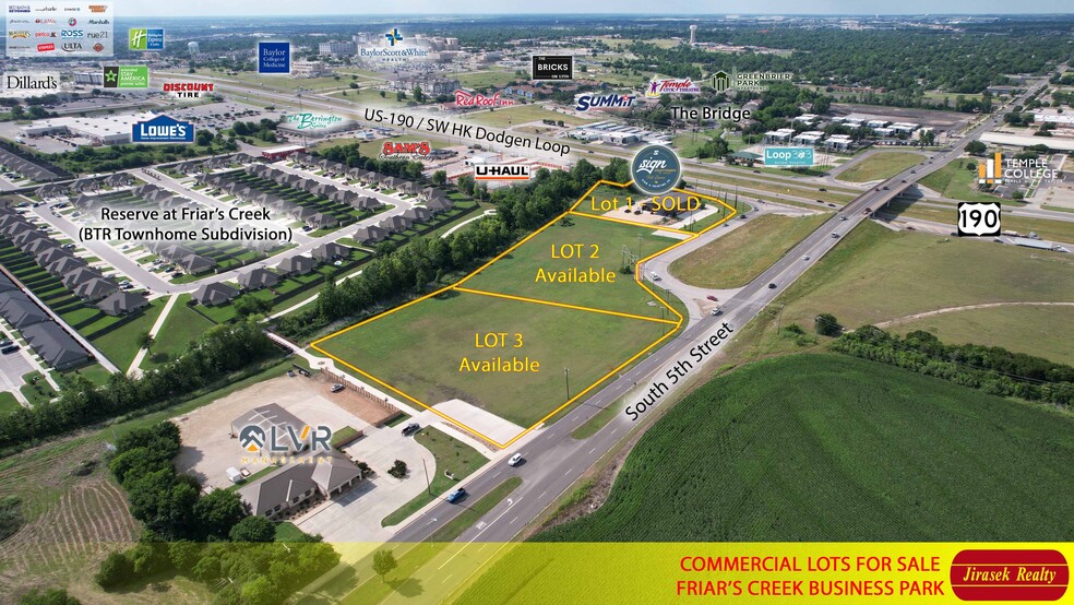 Primary Photo Of SW HK Dodgen Loop 363 & S 5th St @ State Hwy 36, Temple Land For Sale
