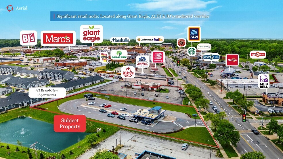 Primary Photo Of 6675 Pearl Rd, Parma Heights Fast Food For Sale