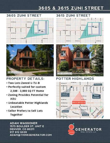 More Photos Of 3615 Zuni st, Denver Land For Sale