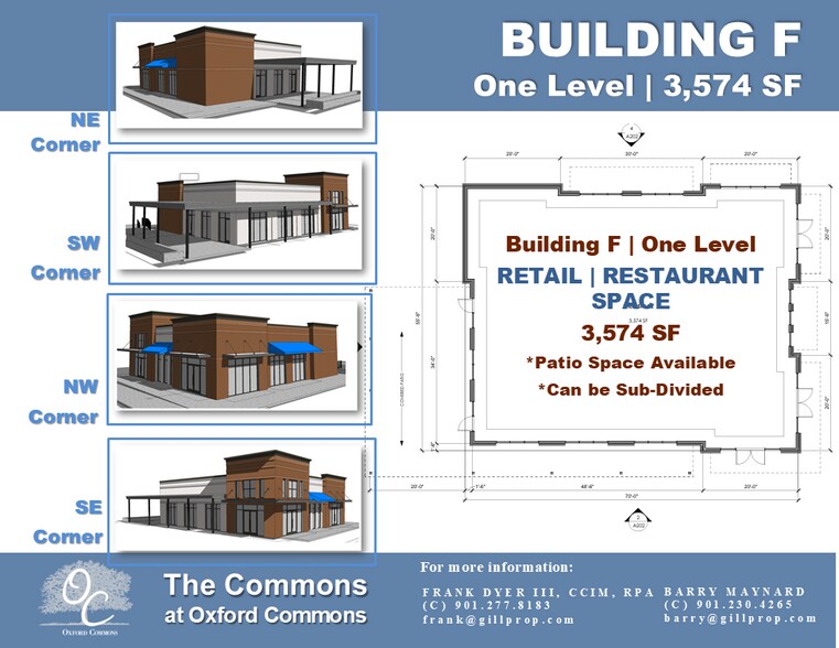 More Photos Of 800 Sisk Ave, Oxford Storefront Retail Office For Lease