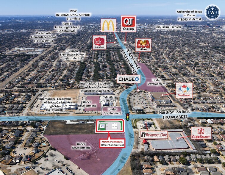 More Photos Of SEC Arapaho Rd & N Shiloh Rd, Garland Service Station For Sale