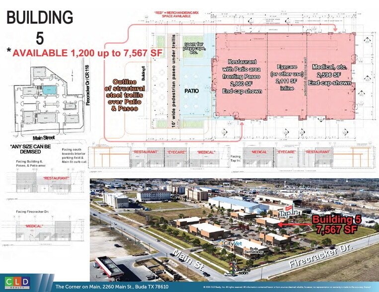 More Photos Of The Corner on Main, Buda Restaurant For Lease