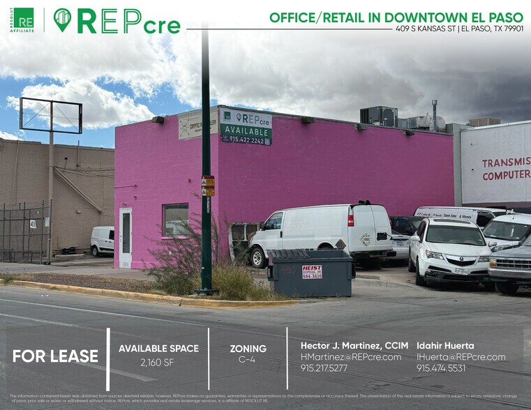 Primary Photo Of 409 S Kansas St, El Paso Freestanding For Lease