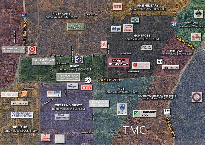 More Photos Of 1643-1647 Richmond Avenue, Houston Land For Sale