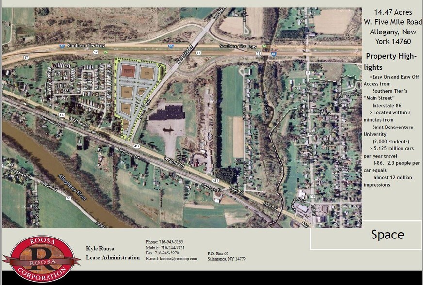 More Photos Of Interestate 86 at Exit 24, Allegany Township Land For Sale